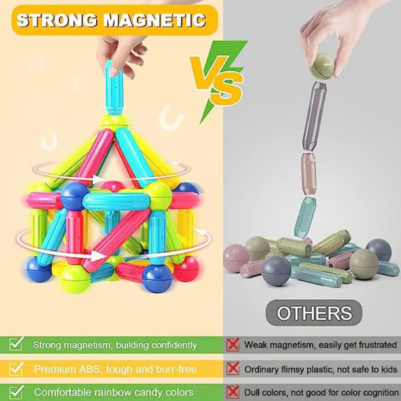 Magnetic stick building blocks, suitable for children's early development