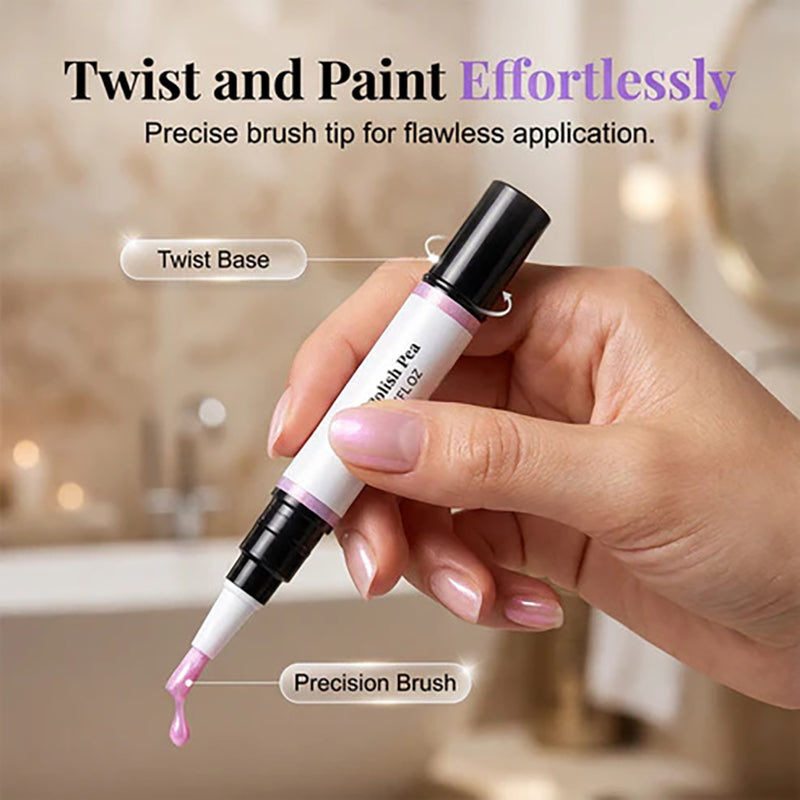 6-Piece No-Base-Coat Gel Nail Polish Pen Set