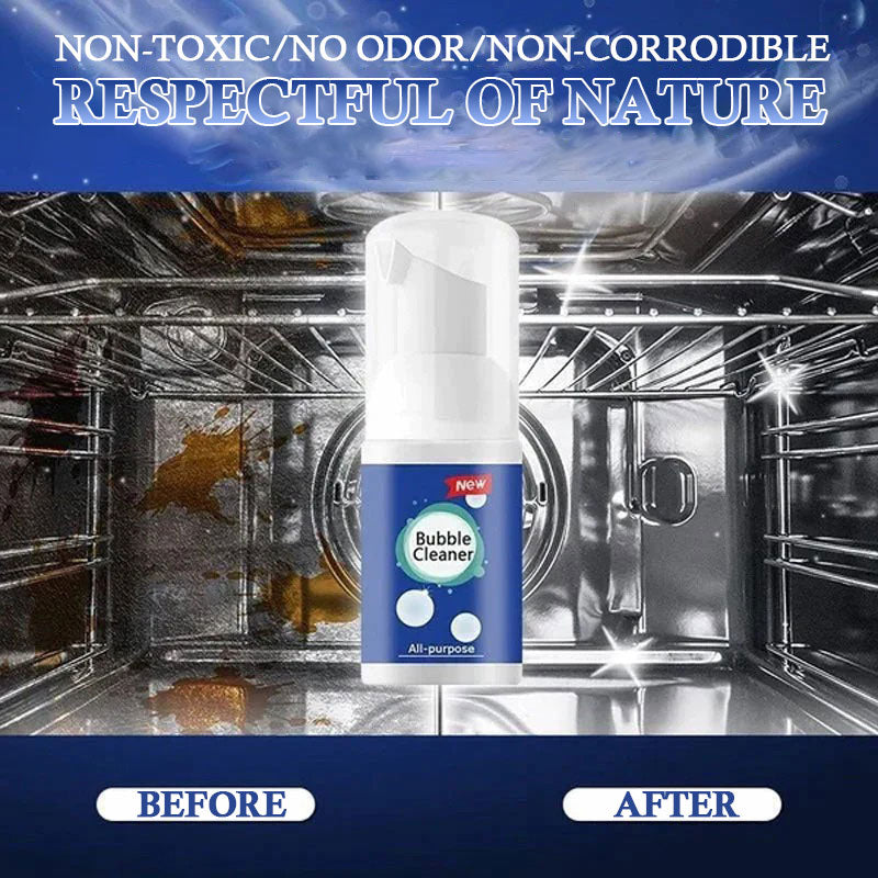Foaming cleaner for heavy oil stains