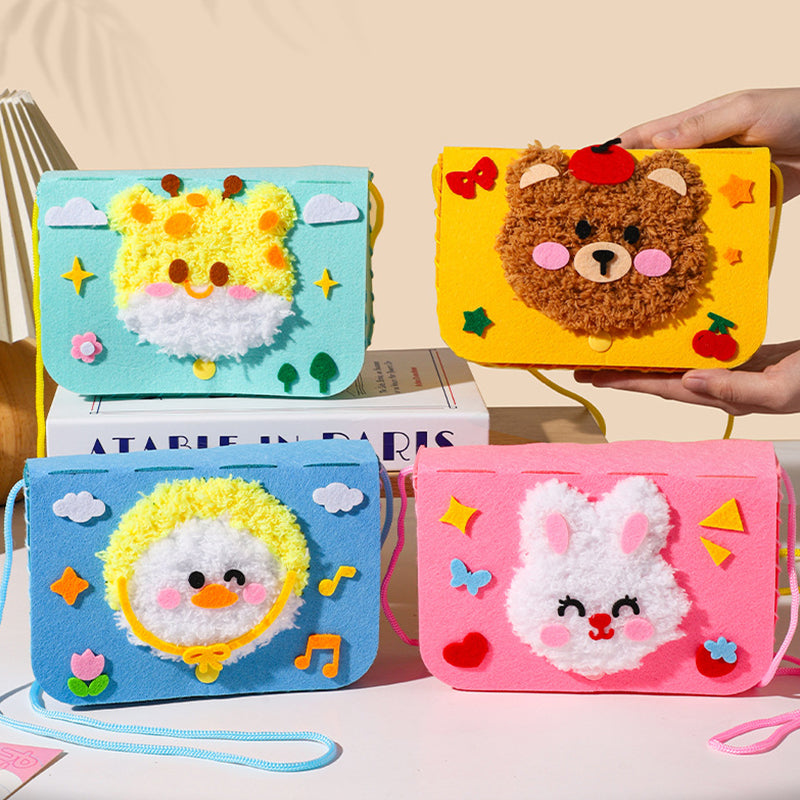 Wool Embroidery Painting Crossbody Bag