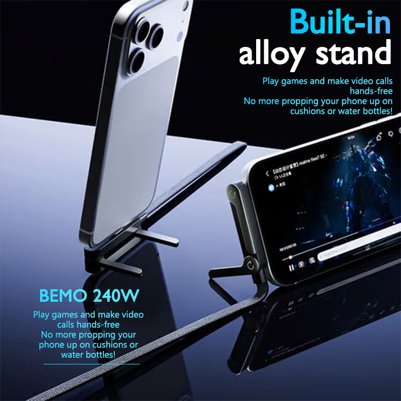 A revolutionary charging cable with a built-in stand