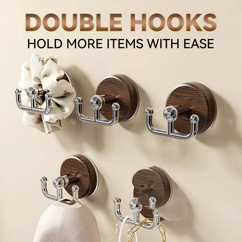 Multifunctional wood grain suction cup hook