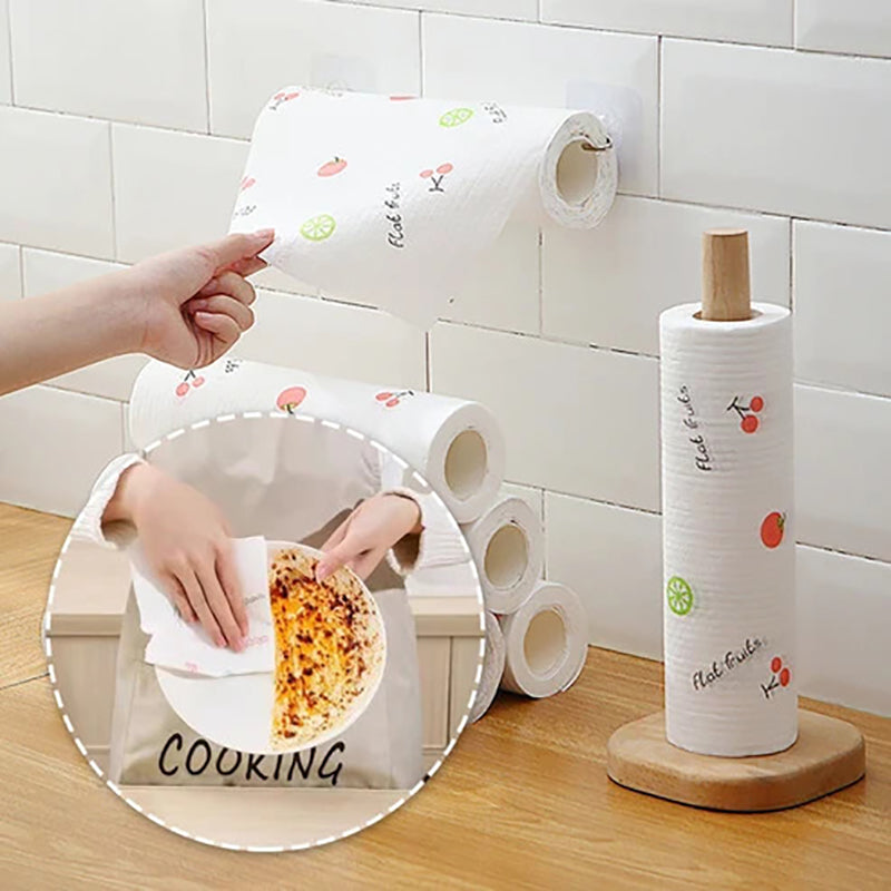 Dry and wet dual-use tearable cleaning cloth