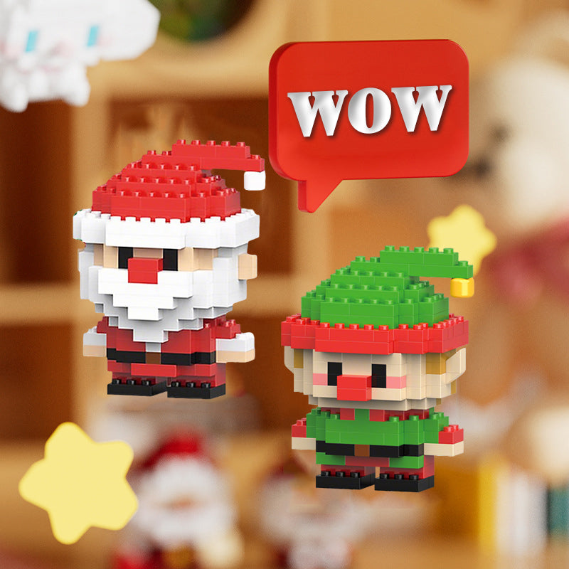 Christmas style children's educational building block toys