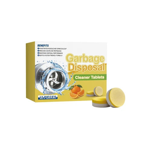 Cleaning and deodorizing tablets for garbage disposal
