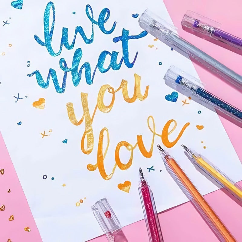 Glitter gel pen set