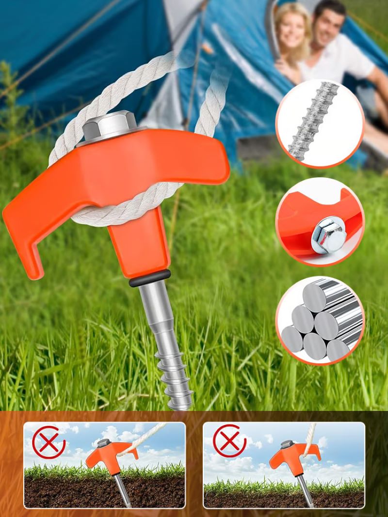 Hexagonal spiral ground spikes