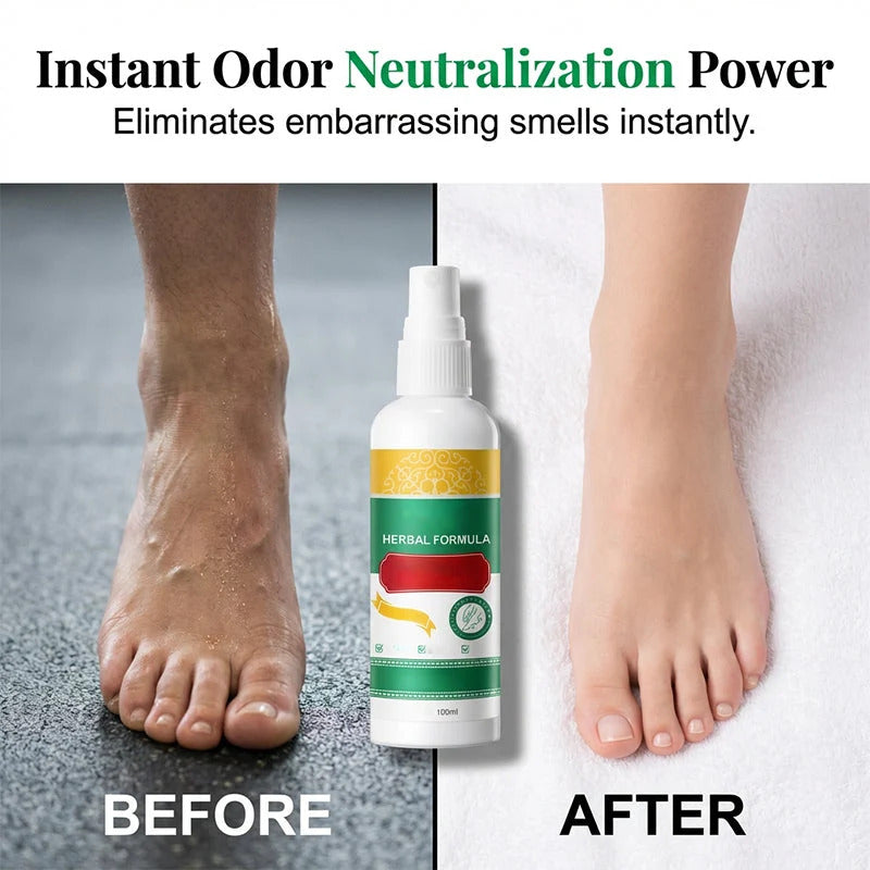 Plant-based refreshing foot spray