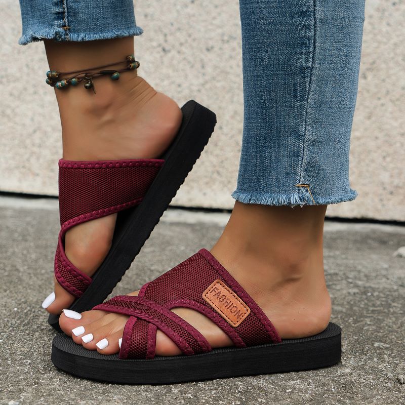 Wide Feet Comfortable Open Toe Flat Sandals