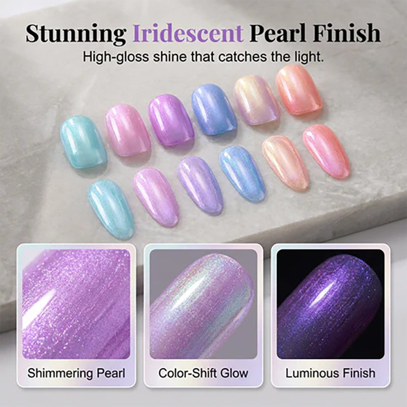 6-Piece No-Base-Coat Gel Nail Polish Pen Set