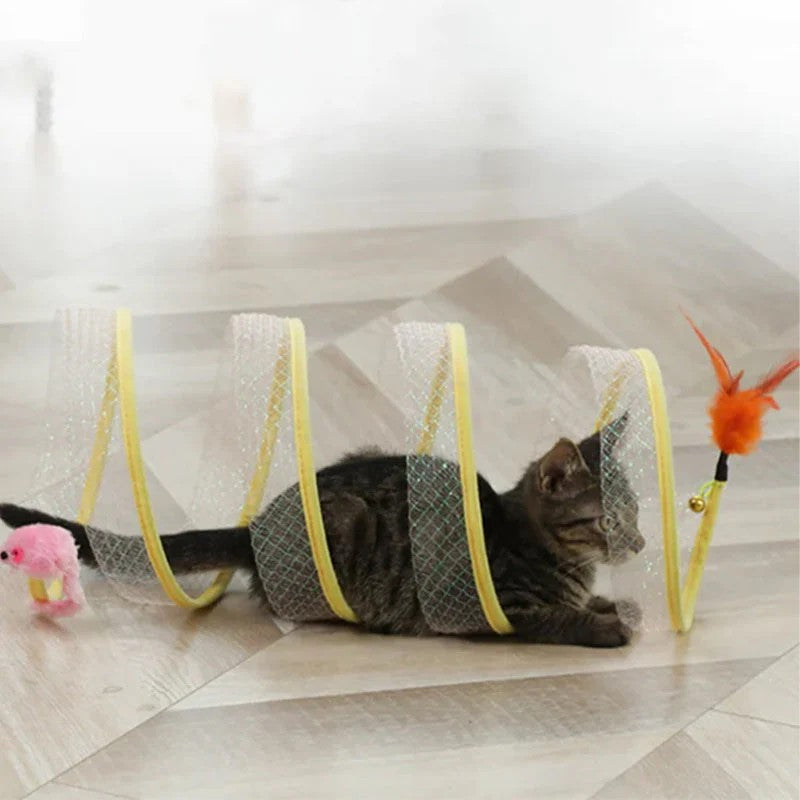 Foldable cat tunnel