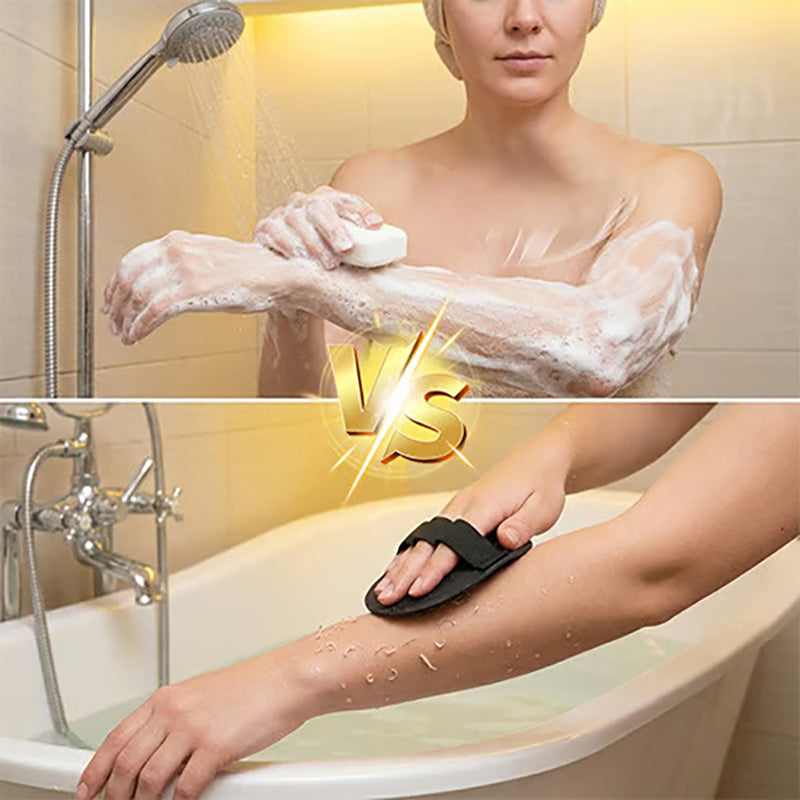 Round exfoliating mitt