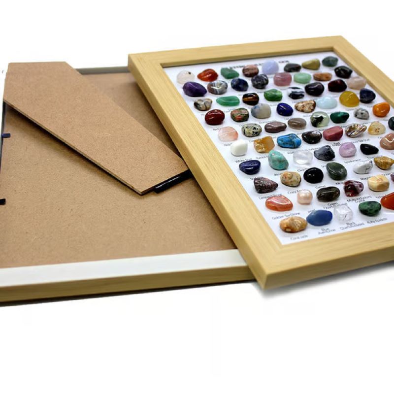 80 Mineral Specimens Framed Box