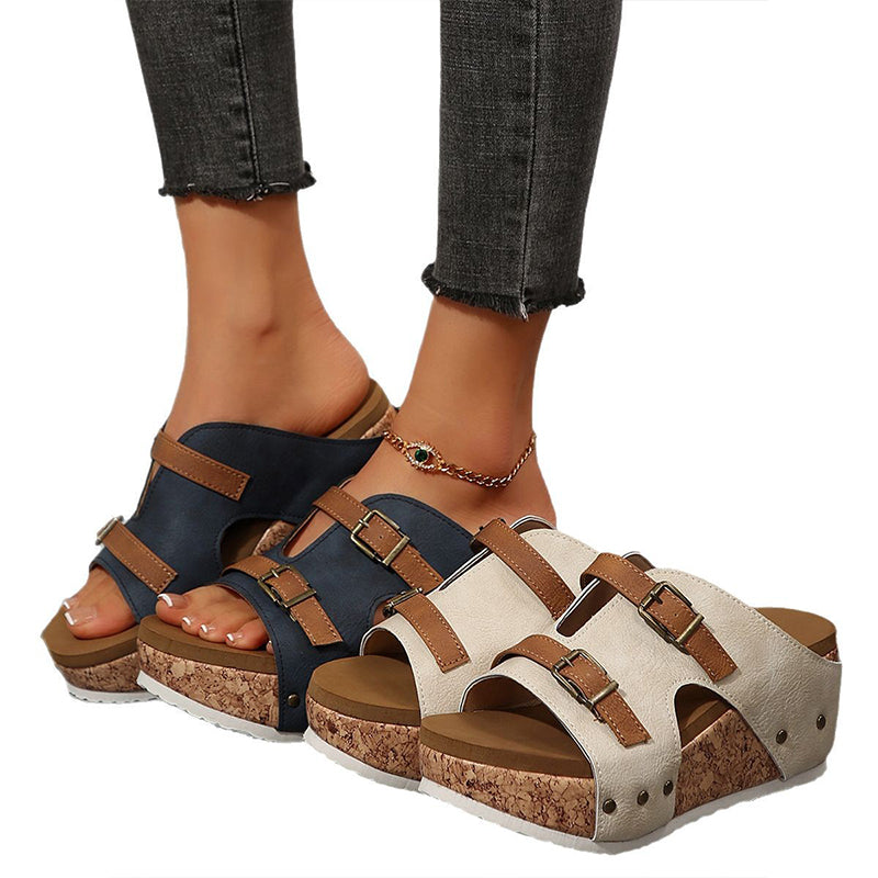 Women's Fashion Hollow Wedge Platform Sandals
