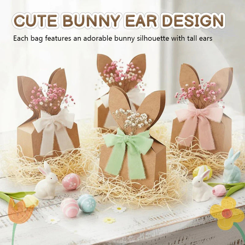 Cute Easter bunny ear pattern tote bag