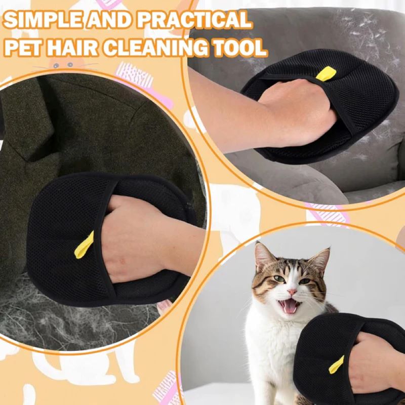 Pet static hair removal gloves