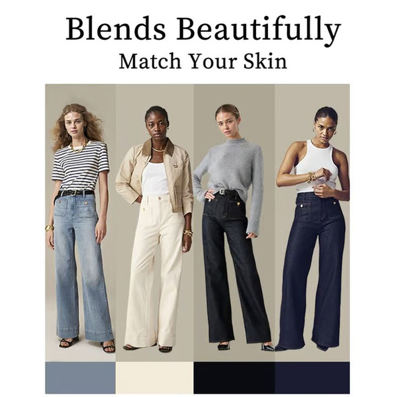 👖High waist wide leg loose pants