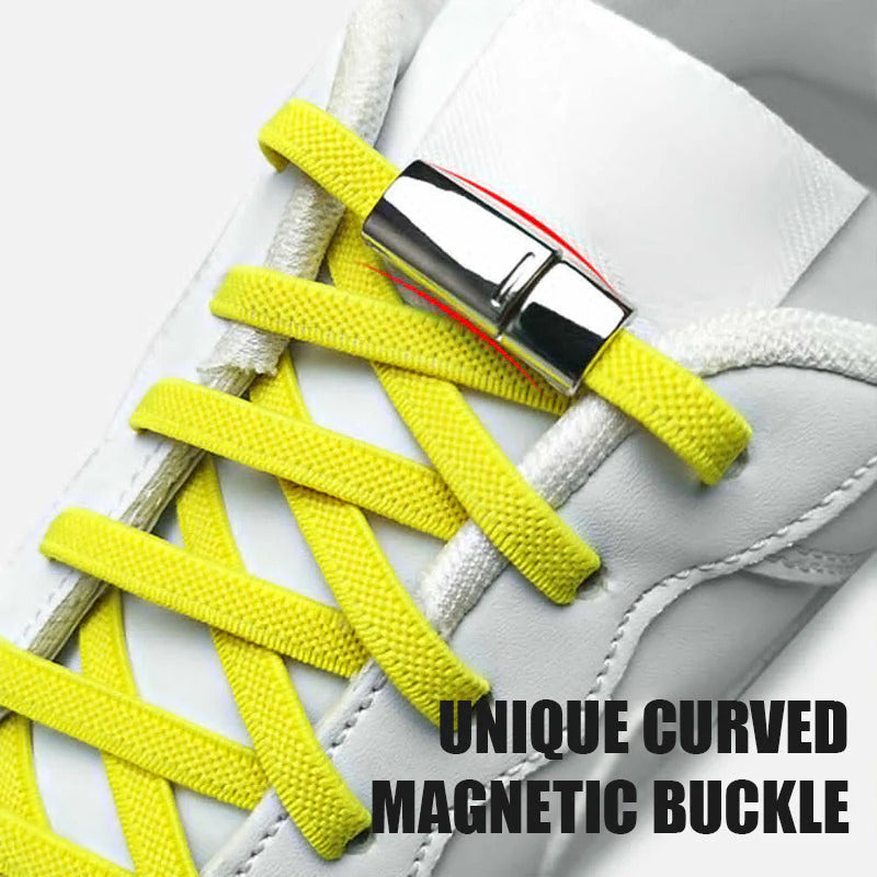 Magnetic shoelace buckle