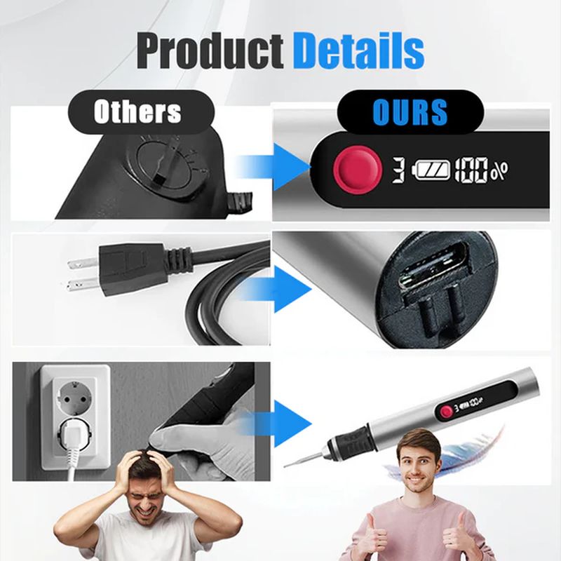 Multifunctional electric engraving pen