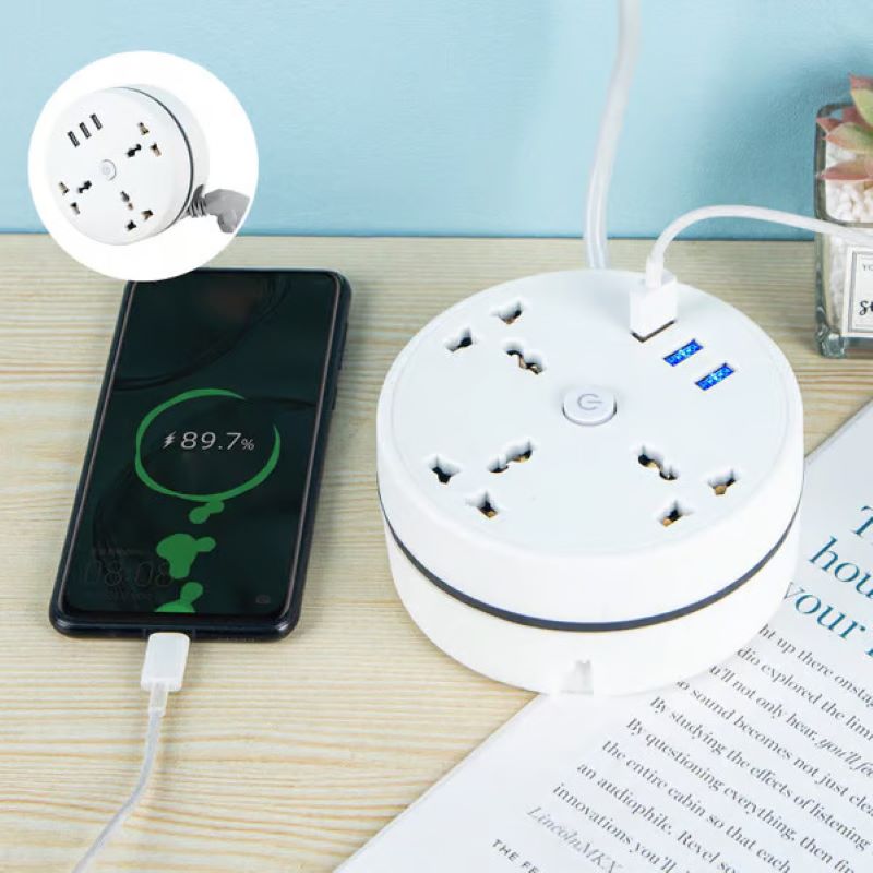 š„Universal storage round power strip
