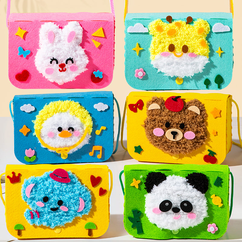 Wool Embroidery Painting Crossbody Bag