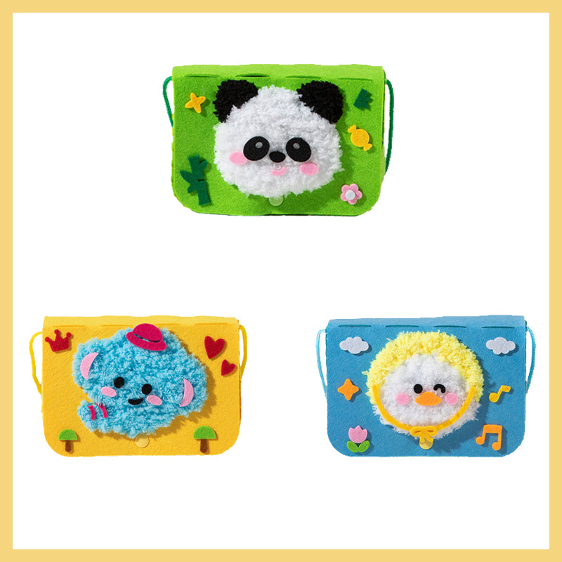 Wool Embroidery Painting Crossbody Bag