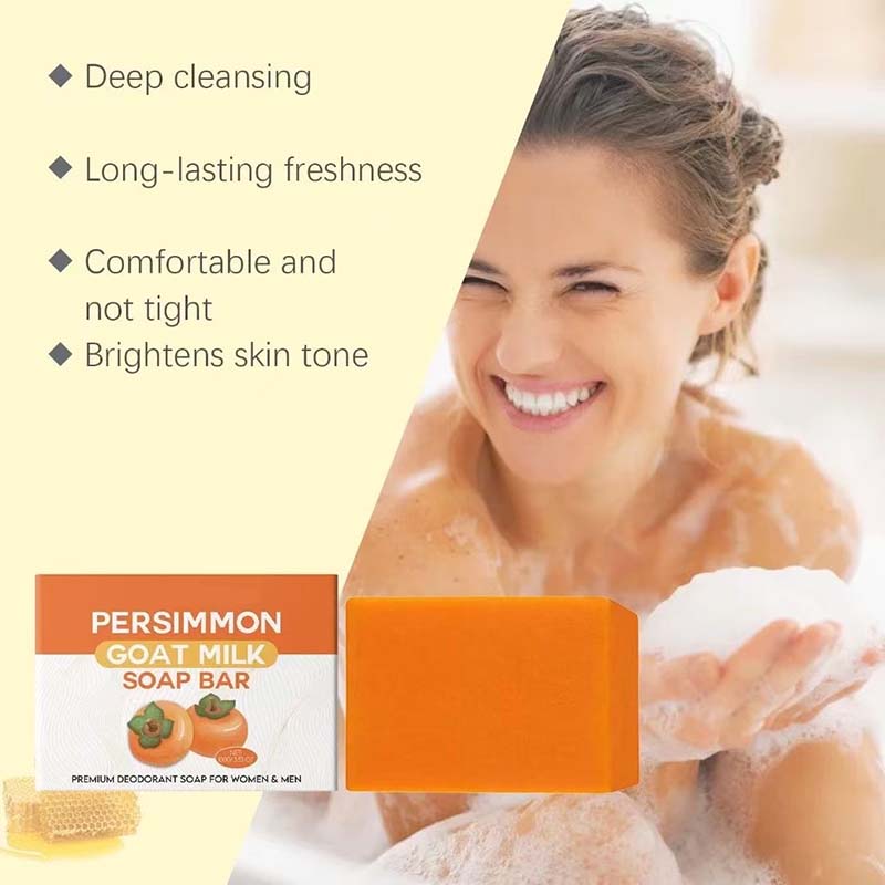 Persimmon goat milk body soap--buy one get one free