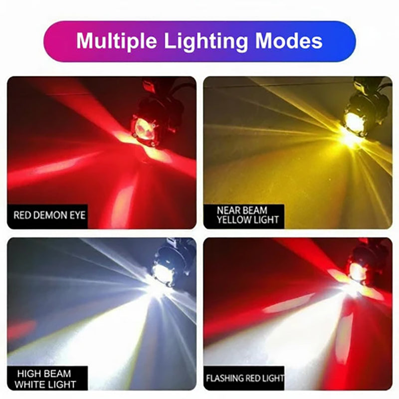Universal "Demon Eye" Motorcycle LED Headlight (with High/Low Beam Function)