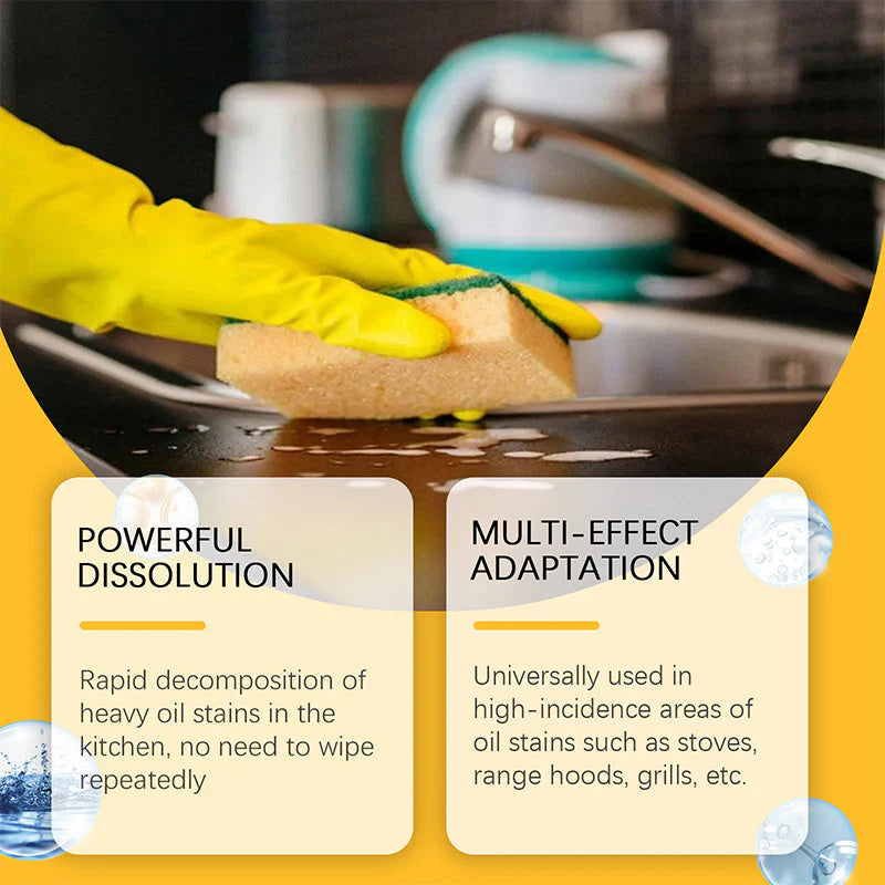 Powerful kitchen degreasing and cleaning spray