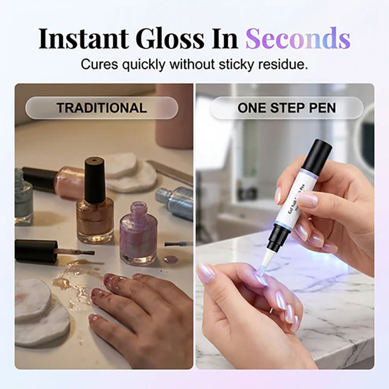 6-Piece No-Base-Coat Gel Nail Polish Pen Set