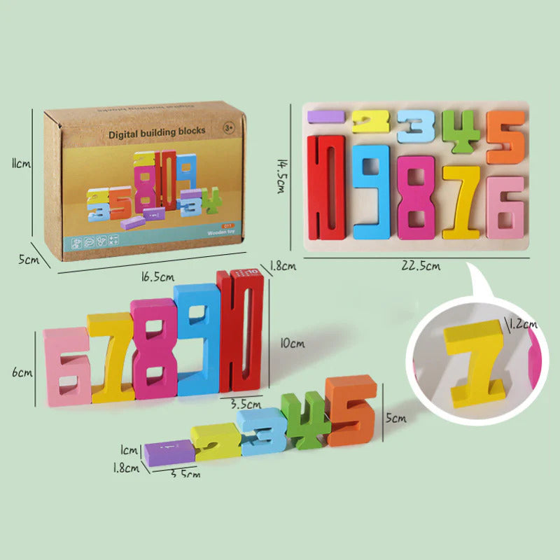 Mathematical building blocks toys