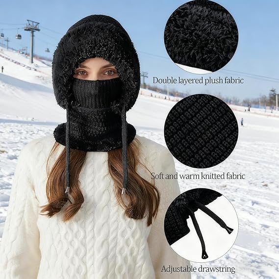 Women's 3-in-1 Knitted Hat
