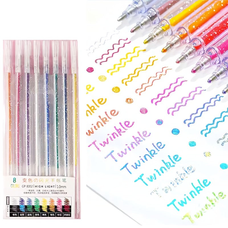 Glitter gel pen set