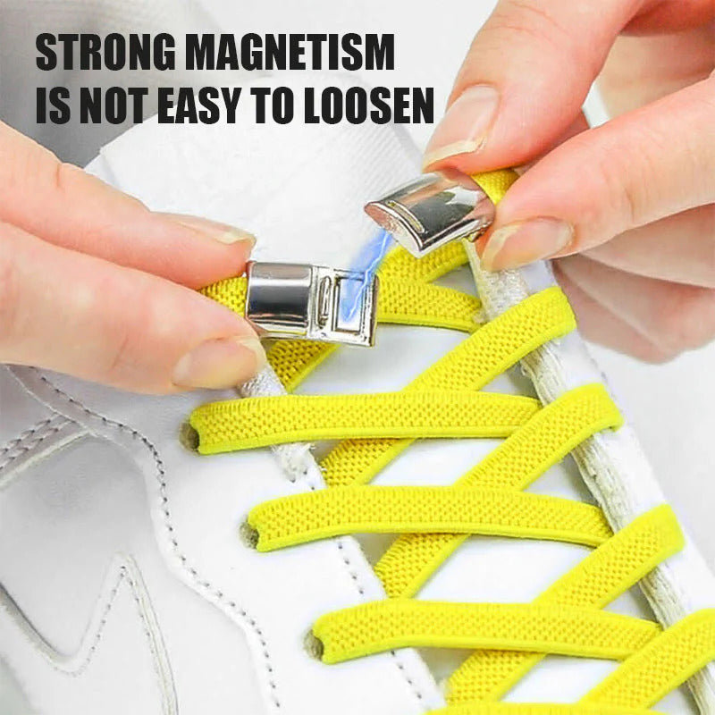 Magnetic shoelace buckle