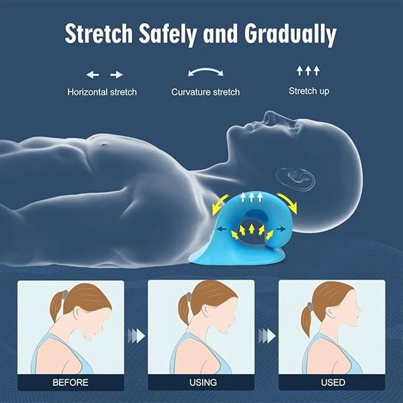C-shaped cervical massage pillow