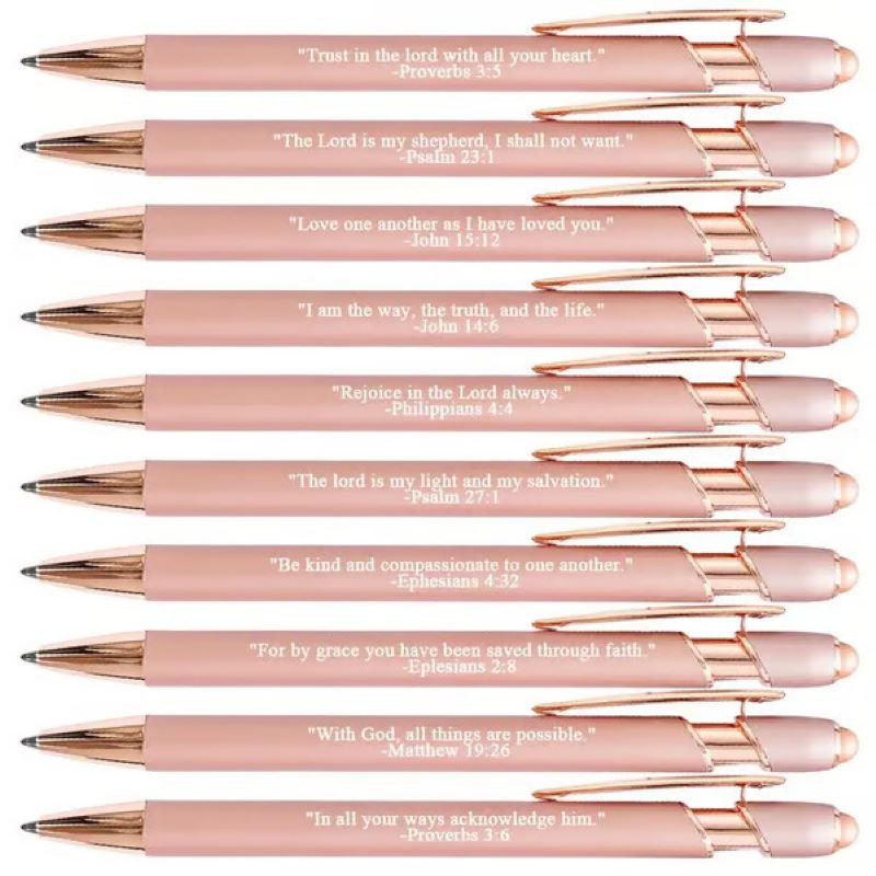 ❤️🙌Premium Comfort Bible Verse Pens – 10 pcs