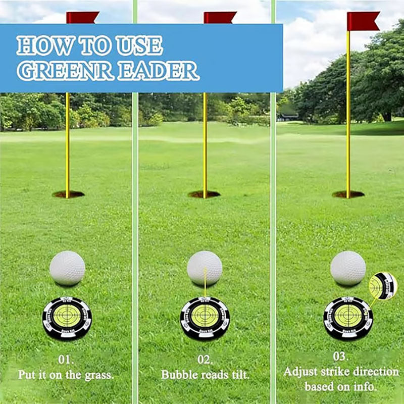 High-precision green reading aid golf cap clip ball marker(Pack of 4)
