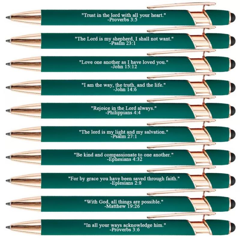 ❤️🙌Premium Comfort Bible Verse Pens – 10 pcs