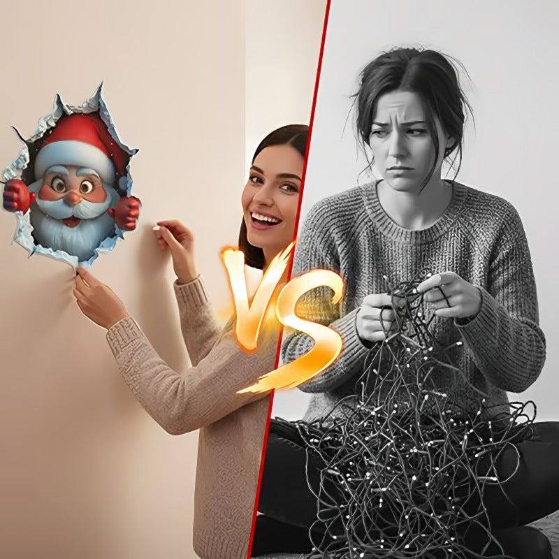 3D Cute Santa Claus Wall Stickers