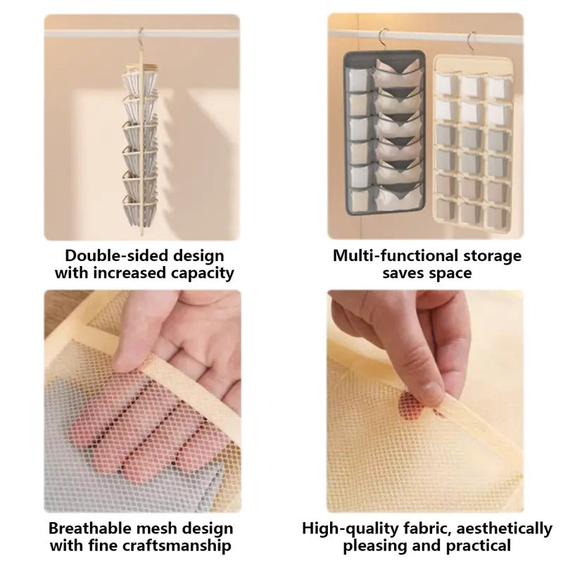Double-sided underwear storage bag