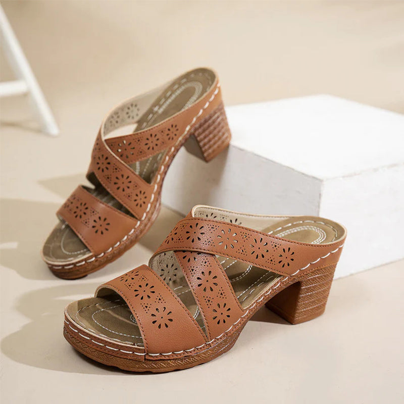 Women's Vintage Cutout High Heel Sandals and Pumps