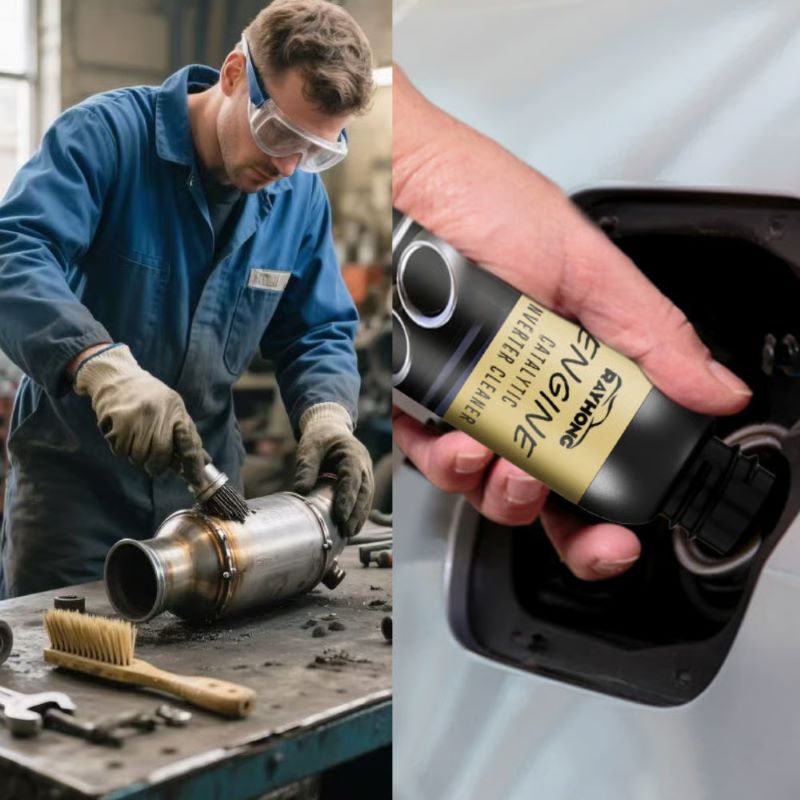 Engine catalytic converter cleaner