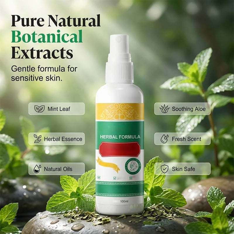 Plant-based refreshing foot spray