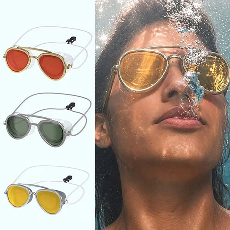 Anti-fog reflective swimming goggles
