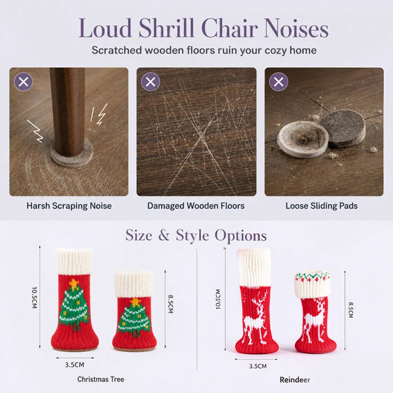 Knitted Felt Chair and Table Leg Pads