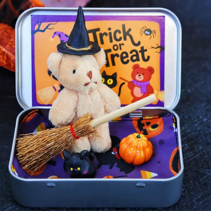 🎃🧸Cute Halloween Teddy Bear Gift Box🌟👻