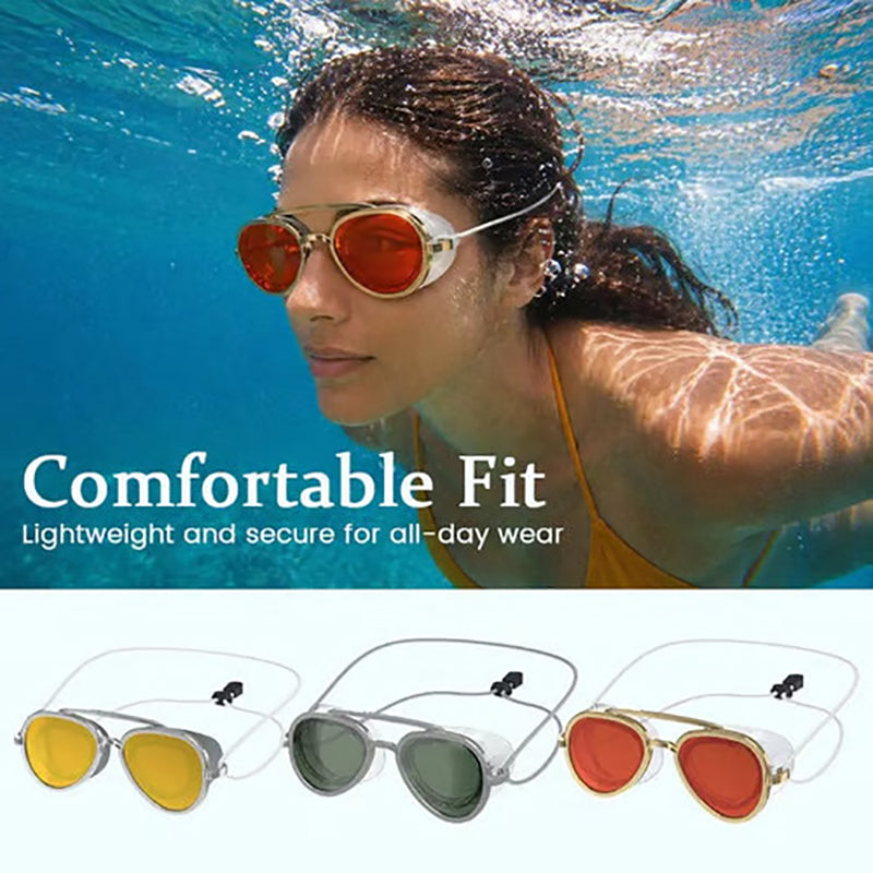 Anti-fog reflective swimming goggles