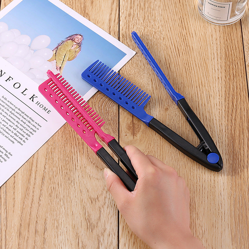 Hair straightening comb
