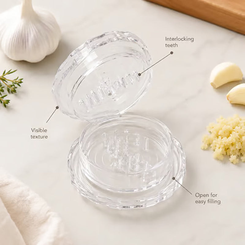 Transparent manual garlic and ginger chopper