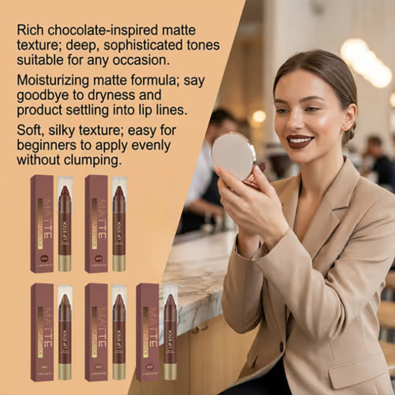 Chocolate Matte Lip Gloss-Buy 1 GET 1 FREE(2PCS)
